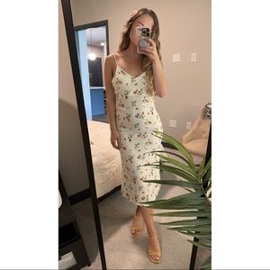 Reformation Chianti Slip Dress Noemi Ivory and Floral